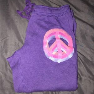 purple capri PINK sweats